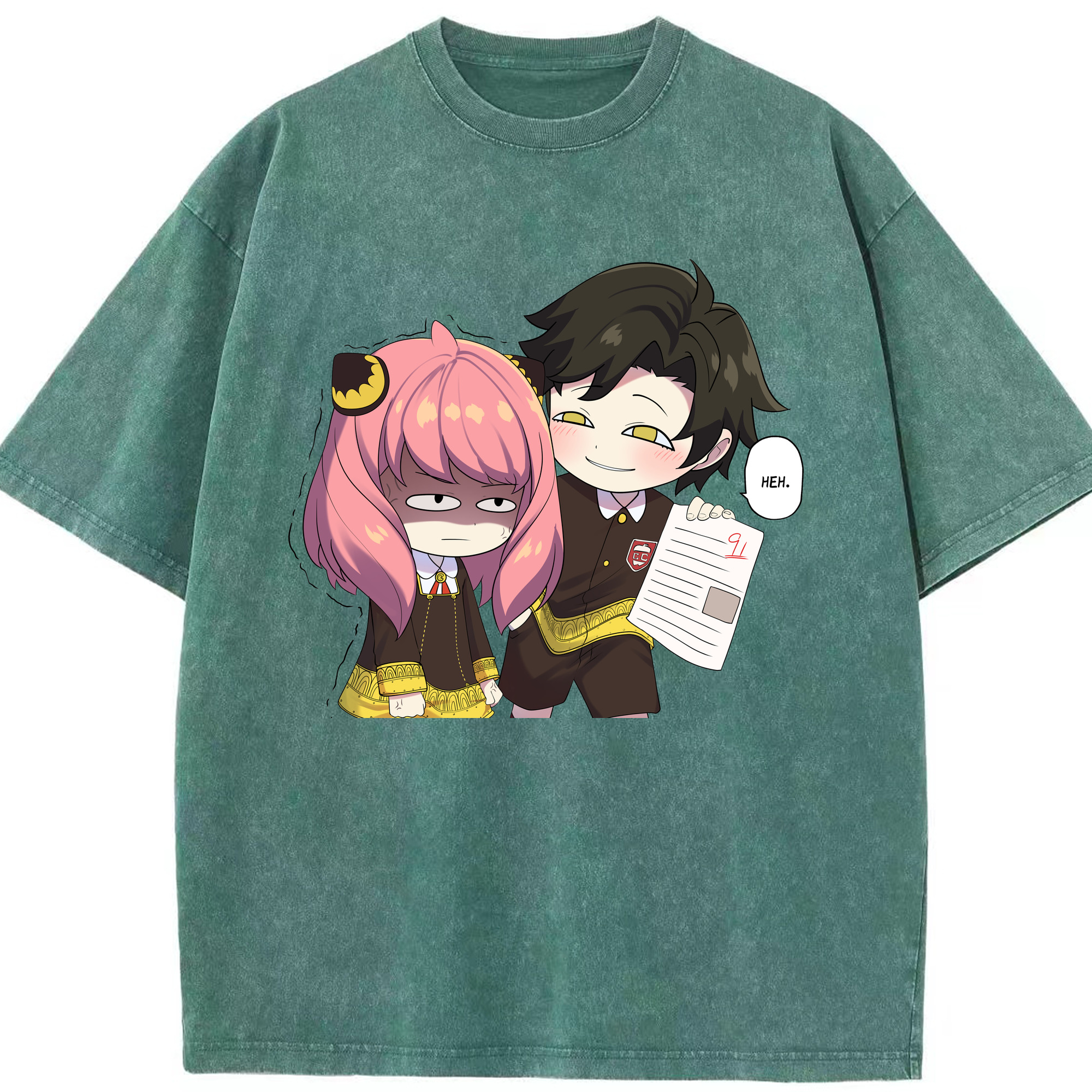 （画像用） SPY×FAMILY间谍家家酒 綿100% ヴィンテージ風 半袖Tシャツ（フロントプリント）